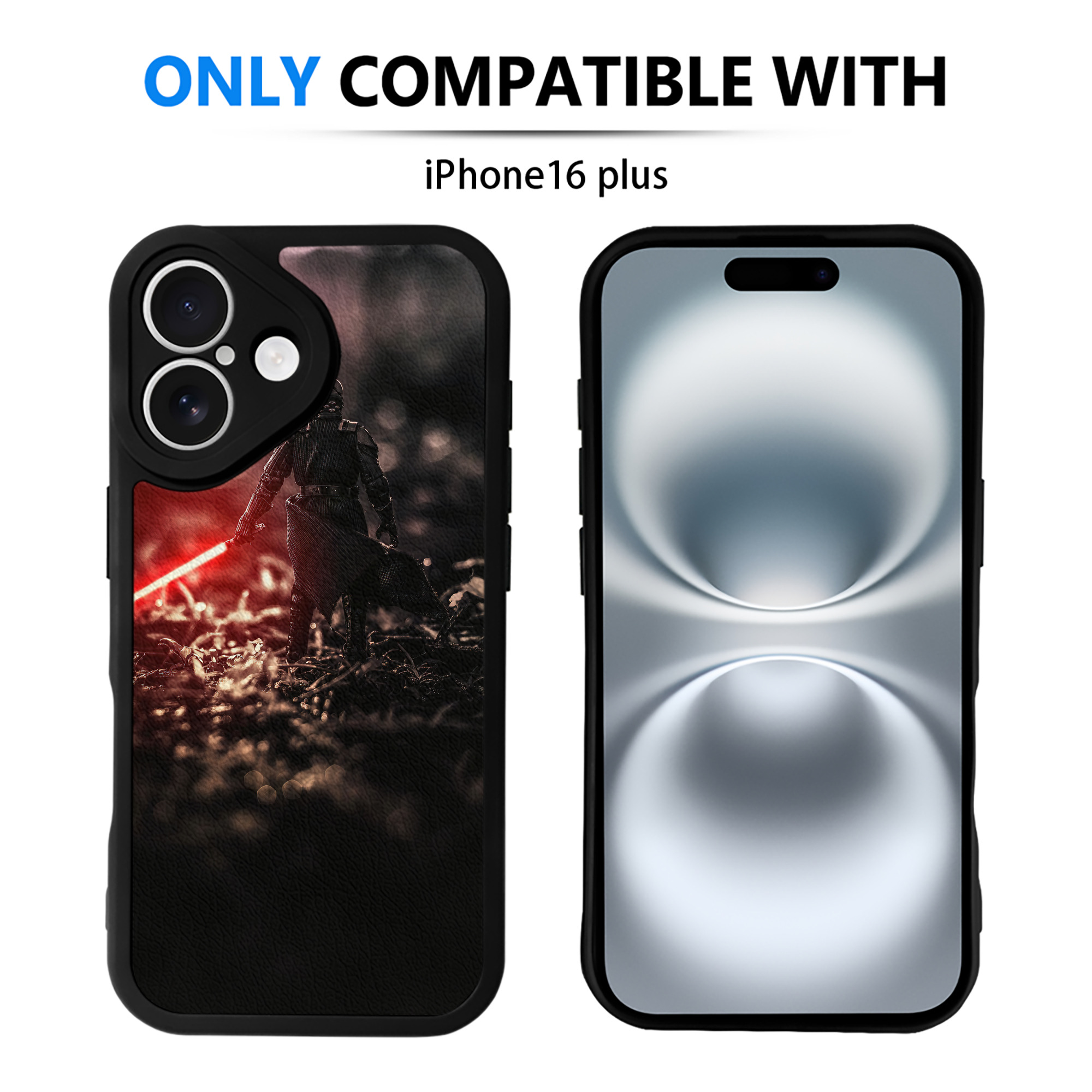 （画像用） スター・ウォーズ Star Wars 【iPhone 16シリーズ対応】シリコンスマホケース（レザー調） 材質：シリコン